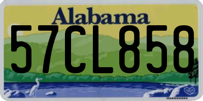 AL license plate 57CL858