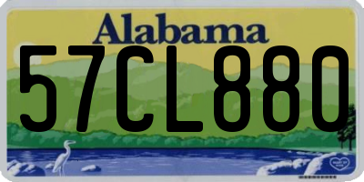 AL license plate 57CL880