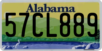 AL license plate 57CL889
