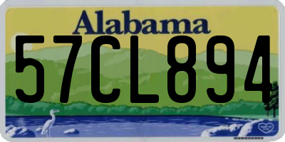 AL license plate 57CL894