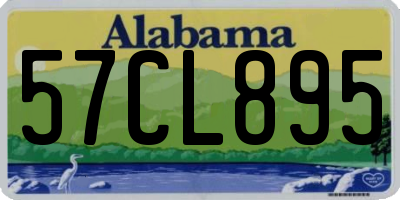 AL license plate 57CL895