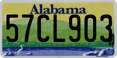 AL license plate 57CL903