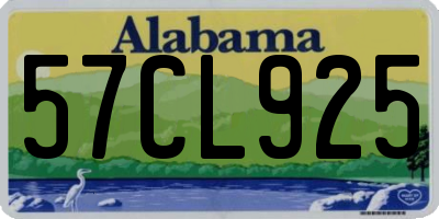 AL license plate 57CL925