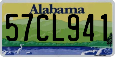 AL license plate 57CL941