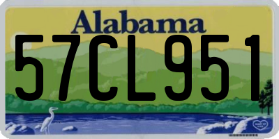 AL license plate 57CL951