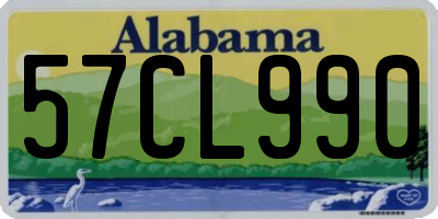 AL license plate 57CL990