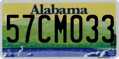 AL license plate 57CM033