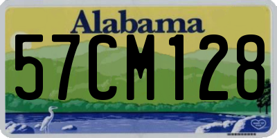 AL license plate 57CM128