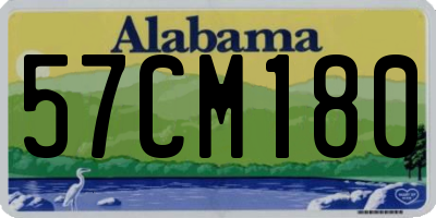 AL license plate 57CM180