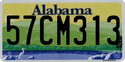 AL license plate 57CM313