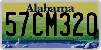 AL license plate 57CM320