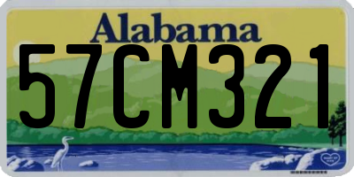 AL license plate 57CM321