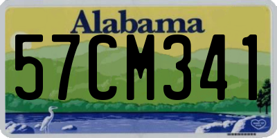 AL license plate 57CM341