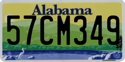 AL license plate 57CM349