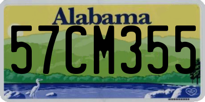 AL license plate 57CM355