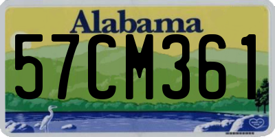 AL license plate 57CM361