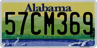 AL license plate 57CM369