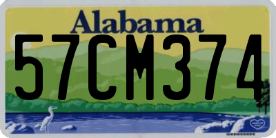 AL license plate 57CM374
