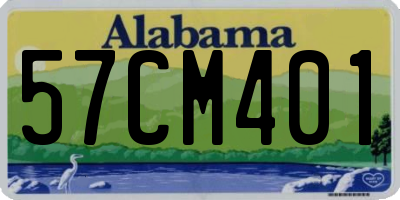 AL license plate 57CM401