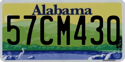 AL license plate 57CM430