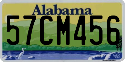 AL license plate 57CM456