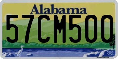 AL license plate 57CM500