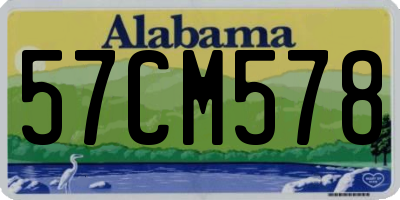 AL license plate 57CM578