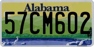 AL license plate 57CM602