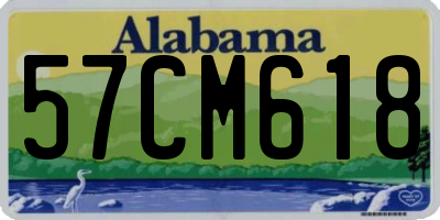 AL license plate 57CM618