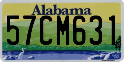 AL license plate 57CM631