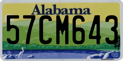 AL license plate 57CM643