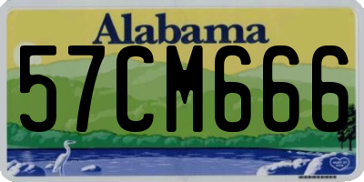 AL license plate 57CM666