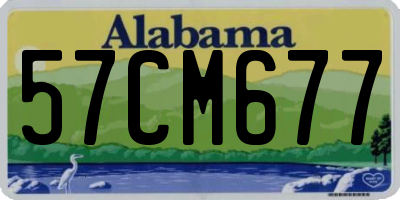 AL license plate 57CM677