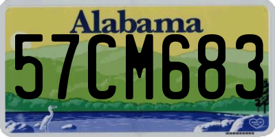 AL license plate 57CM683