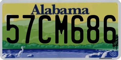 AL license plate 57CM686