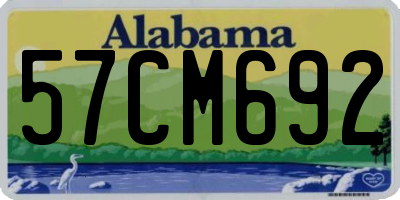 AL license plate 57CM692