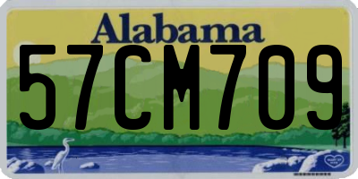 AL license plate 57CM709