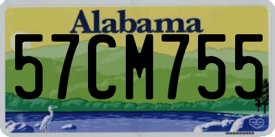 AL license plate 57CM755