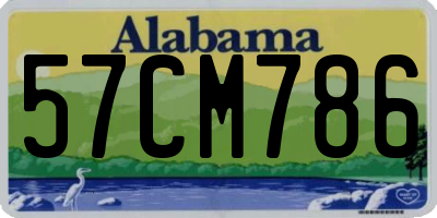 AL license plate 57CM786