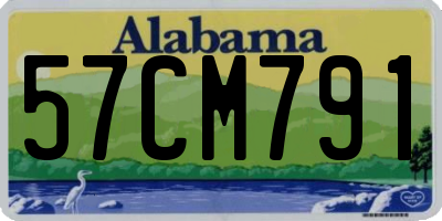 AL license plate 57CM791