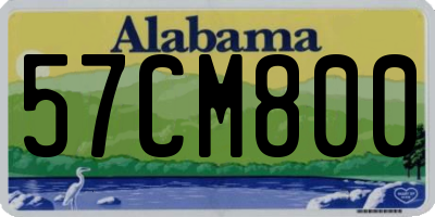 AL license plate 57CM800