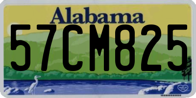 AL license plate 57CM825