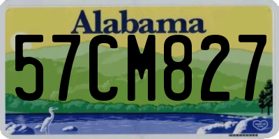 AL license plate 57CM827