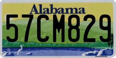 AL license plate 57CM829