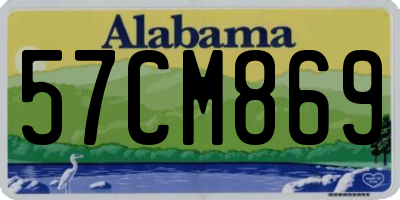 AL license plate 57CM869