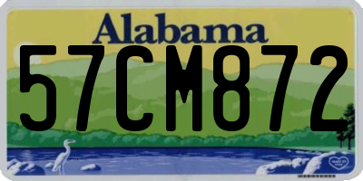 AL license plate 57CM872