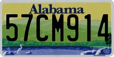 AL license plate 57CM914