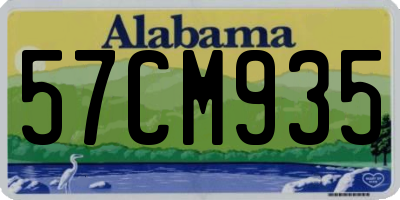 AL license plate 57CM935
