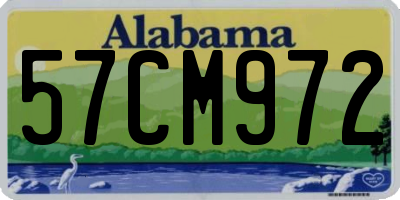 AL license plate 57CM972