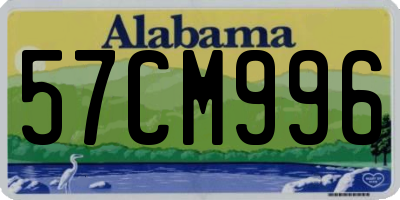 AL license plate 57CM996